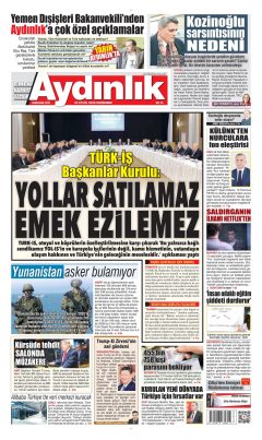 Aydınlık Gazetesi Gazetesi Manşetleri