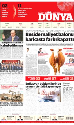 Dünya Gazetesi Manşetleri