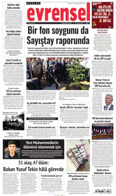 Evrensel Gazetesi Manşetleri