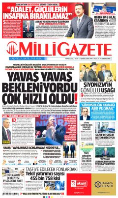Milli Gazete Gazetesi Manşetleri