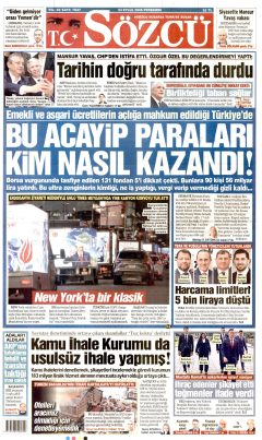 Sözcü Gazetesi Manşetleri