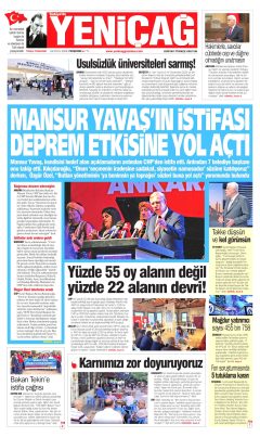 Yeniçağ Gazetesi Manşetleri