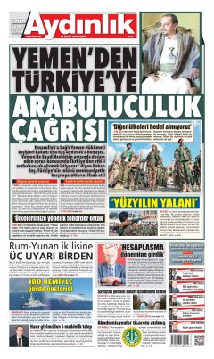 Aydınlık Gazetesi Gazetesi Manşetleri