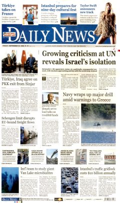 Hürriyet Daily News Gazetesi Manşetleri