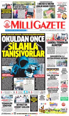 Milli Gazete Gazetesi Manşetleri