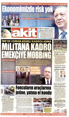 Yeni Akit Gazetesi Manşetleri