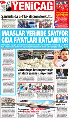 Yeniçağ Gazetesi Manşetleri