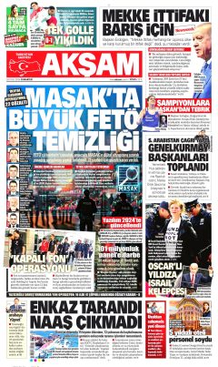Akşam Gazetesi Manşetleri