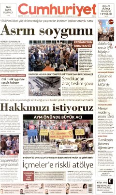 Cumhuriyet Gazetesi Manşetleri