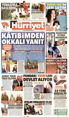 Hürriyet Gazetesi Manşetleri