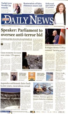 Hürriyet Daily News Gazetesi Manşetleri