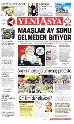 Yeni Asya Gazetesi Manşetleri