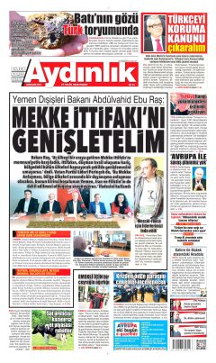Aydınlık Gazetesi Gazetesi Manşetleri