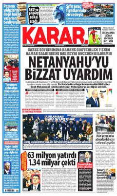 Karar Gazetesi Manşetleri