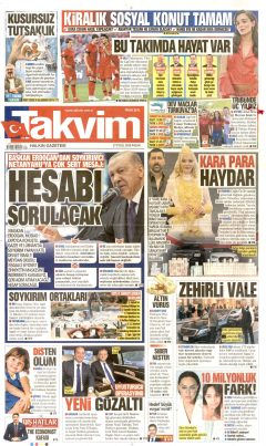 Takvim Gazetesi Manşetleri