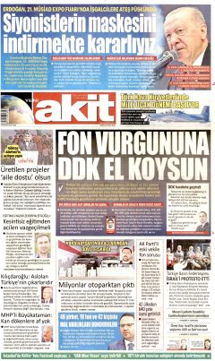 Yeni Akit Gazetesi Manşetleri
