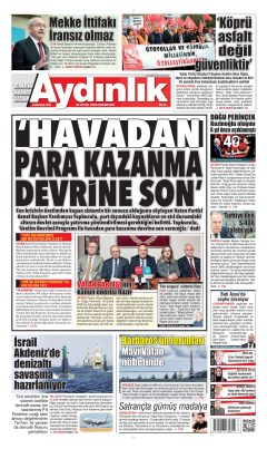 Aydınlık Gazetesi Gazetesi Manşetleri