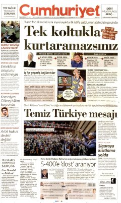 Cumhuriyet Gazetesi Manşetleri