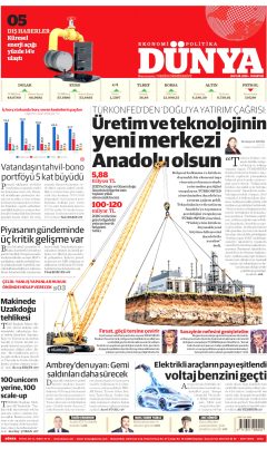 Dünya Gazetesi Manşetleri