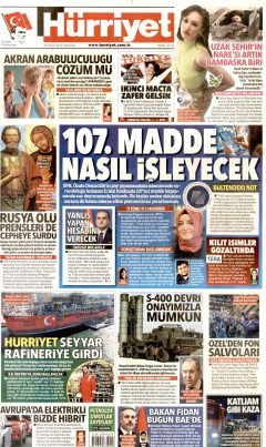 Hürriyet Gazetesi Manşetleri