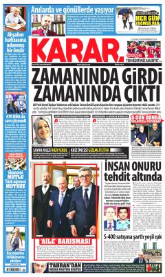 Karar Gazetesi Manşetleri