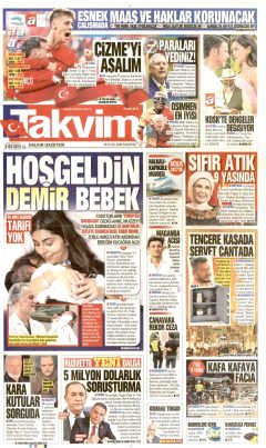 Takvim Gazetesi Manşetleri
