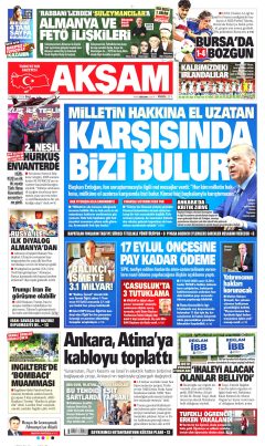 Akşam Gazetesi Manşetleri