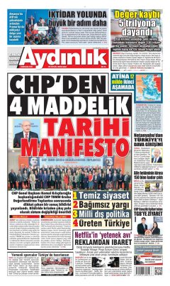 Aydınlık Gazetesi Gazetesi Manşetleri