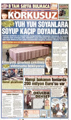 Korkusuz Gazetesi Manşetleri