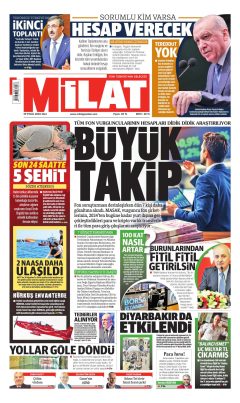 Milat Gazetesi Manşetleri
