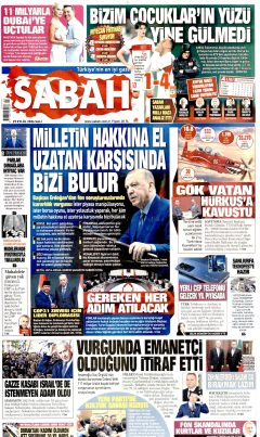 Sabah Gazetesi Manşetleri