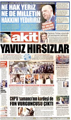 Yeni Akit Gazetesi Manşetleri