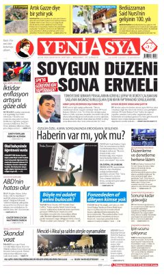 Yeni Asya Gazetesi Manşetleri