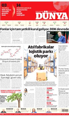 Dünya Gazetesi Manşetleri