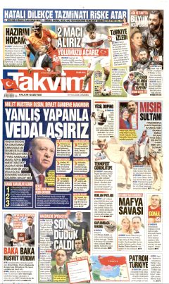 Takvim Gazetesi Manşetleri
