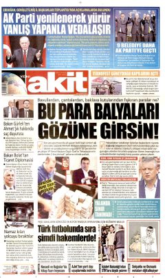 Yeni Akit Gazetesi Manşetleri