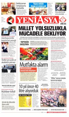 Yeni Asya Gazetesi Manşetleri