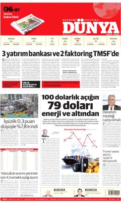 Dünya Gazetesi Manşetleri