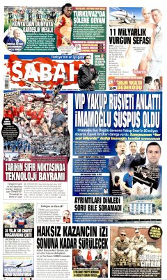 Sabah Gazetesi Manşetleri