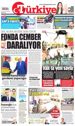 Türkiye Gazetesi Gazetesi Manşetleri