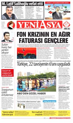 Yeni Asya Gazetesi Manşetleri