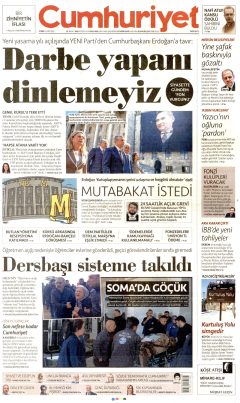 Cumhuriyet Gazetesi Manşetleri