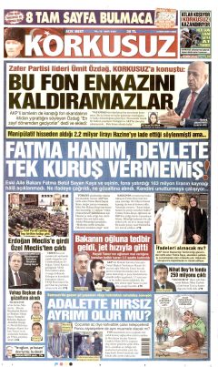Korkusuz Gazetesi Manşetleri