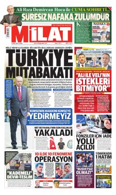 Milat Gazetesi Manşetleri