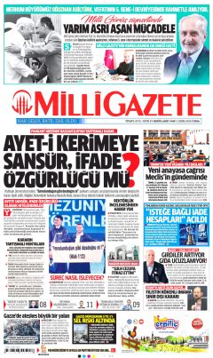 Milli Gazete Gazetesi Manşetleri