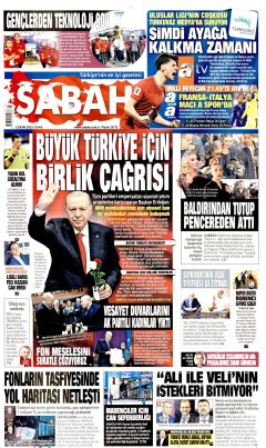 Sabah Gazetesi Manşetleri