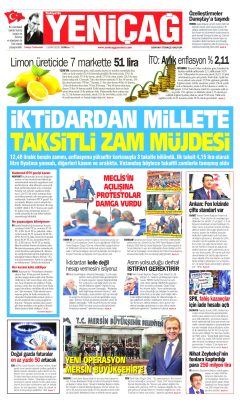 Yeniçağ Gazetesi Manşetleri