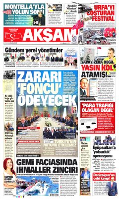 Akşam Gazetesi Manşetleri