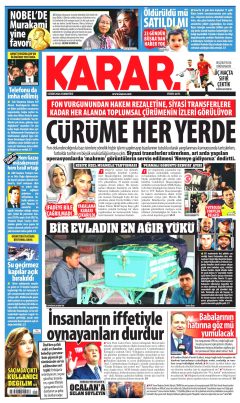 Karar Gazetesi Manşetleri