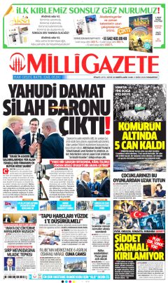 Milli Gazete Gazetesi Manşetleri